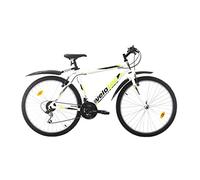 Multibrand Velotec Pro Vélo VTT 26 Pouces en Aluminium, 18 Vitesses, Frein V-Brake, Unisexe, Convient pour 165-180 cm (Blanc avec Vert et Noir)