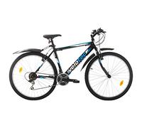 Multibrand Velotec Pro Vélo VTT 26 Pouces en Aluminium, 18 Vitesses, Frein V-Brake, Unisexe, Convient pour 165-180 cm (Noir avec Bleu et Gris)