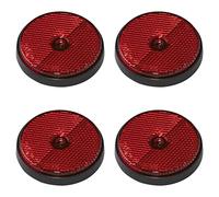 MULTIBROS Catadioptre Rouge Rond - Lot de 4, Homologué E4, 60 mm