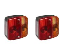 MULTIBROS Lot de 2 Feux Arrière Remorque - 4 Fonctions - Certifié E