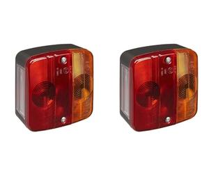 MULTIBROS Lot de 2 Feux Arrière Remorque - 4 Fonctions - Certifié E