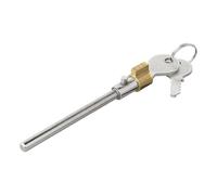 MULTIBROS Serrure à Douille pour AL-KO AKS1300 - Antivol Remorque | Laiton robuste, Ø 11,5 x 97,5 mm - 2 clés incluses - Compatible embrayage de sécurité AKS 1300