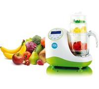 Multichef dBb Remond - Robot cuiseur Bébé Multifonctions - Robot Culinaire 5 en 1, Cuit, Mixe, Stérilise, Chauffe, Décongèle - Diversification Alimentaire - Blanc & Vert