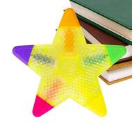 Multicolor Highlighter Pens - Cute Star Design Aesthetic, Marker Set with Vibrant Ink Colors for Note Taking Journaling Drawing Planning Study Organization Coloring Book Creative School Office Use
