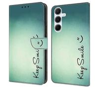 (Multicolor, Keep Smile) Étui portefeuille en cuir PU avec support pour Samsung Galaxy A36 5G et A56 5G, motif papillon coloré