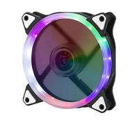 (Multicolor)Mute RGB LED Light Cooling Fan Heat Dissipation Heatsink for Computer PC Case
