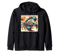 Multicolor Scorpion in The Desert Sweat à Capuche