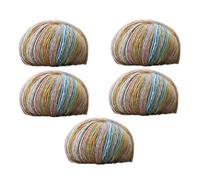 Multicolor Yarn 10x10x7cm | Cotton Multi Color Yarn | 5X Soft YarnCakes For Crocheting, Hand Dyed YarnFor Sweater Scarf Shawl, Knitting And Crochet Supplies