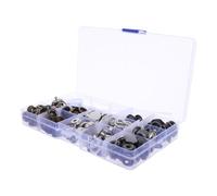 Multicolore Boutons-pression en Acier Inoxydable, 15mm Kit | Installation Facile DIY, Outil Inclus, Usage pour Paquet et Équipement Extérieur, Boîtier de Rangement 15 Cases