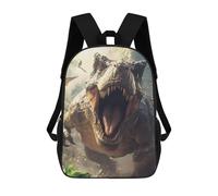 Multicolore Cartable Scolaire Dinosaure avec La Bouche Ouverte Sacs À Dos Imperméable Sacs D'École Loisir pour Bureau, Trekking, Gym, 42X32X14Cm