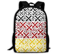 Multicolore Cartable Scolaire Drapeau Et Épée De l'Allemagne Sac À Dos d'affaires Mignon Sacs De Voyage pour Usage Quotidien, Scolaires, Voyage, 42X32X14Cm