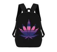 Multicolore Cartable Scolaire Drapeau LGBT Bisexuel Gay Weed Sac À Dos De Voyage Imprimé Sac À Dos d'affaires pour Voyage, Trekking, Bureau, 42X32X14Cm