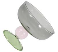 Multicolore Coupe à Dessert pour Présentation en Verre à Base Haute | Surface Lisse, Stabilité sur Table, Nettoyage Facile, pour Yaourt, et Milk-shake