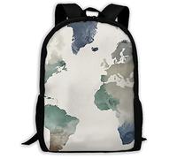 Multicolore Daypack Carte du Monde Incroyable Sac À Dos D'École Casual Sac À Dos Scolaire pour Scolaires, Gym, Trekking, 42X32X14Cm
