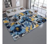 Multicolore Flanelle Tapis Soft, 160 x 230 cm Antidérapant Moelleux épais Chambre et Chambre d'enfant Lavable Tapise - Résumé Fleurs Fleurs De Camouflage Design Moderne Tapis pour la décoration