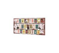 HAKU Möbel garderobe Murale Motif, Noir, céramique, MDF, métal - Dim.: L 60 cm x H 30 cm x P 12 cm, Style: Industrial