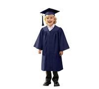multicolore pour garçons et filles, robe de spectacle sur scène pour enfants de la maternelle, remise de diplôme, baccalauréat, avec chapeau (Navy, 21/XS) #2