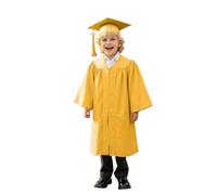 multicolore pour garçons et filles, robe de spectacle sur scène pour enfants de la maternelle, remise de diplôme, baccalauréat, avec chapeau (Gold, 27/M) #2