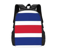 Multicolore Sac À Dos d'affaires Drapeau De La Costa Rica Imprimé Sacs D'École Loisir Imperméable Cartable Scolaire pour Gym, Voyage, Loisir, 42X32X14Cm