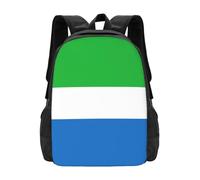 Multicolore Sac À Dos d'affaires Drapeau De La Sierra Leone Sacs D'École Loisir Imprimé Cartable Scolaire pour Scolaires, Voyage, Loisir, 42X32X14Cm