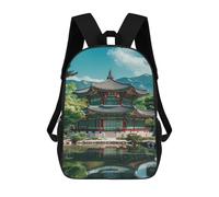 Multicolore Sac À Dos d'affaires Palais De L'Architecture Coréenne Sacs D'École Loisir Grande Capacité Cartable Scolaire pour Scolaires, Bureau, Gym, 42X32X14Cm
