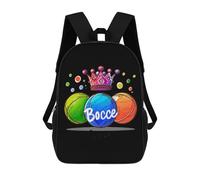 Multicolore Sac À Dos d'affaires Pétanque Pétanque Sacs D'École Loisir Imperméable Cartable Scolaire pour Voyage, Voyage, Loisir, 42X32X14Cm