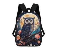 Multicolore Sac À Dos d'affaires Pleine Lune des Fleurs D'Owe Sacs D'École Loisir Imperméable Cartable Scolaire pour Voyage, Voyage, Gym, 42X32X14Cm