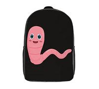 Multicolore Sac À Dos Scolaire Amoureux des vers Drôles Cartable Scolaire Mignon Sacs D'École Loisir pour Scolaires, Voyage, Trekking, 42X32X14Cm