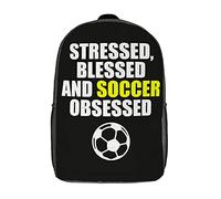 Multicolore Sac À Dos Scolaire Le Football Est Un Passe-Temps Béni Sacs De Voyage Grande Capacité Cartable Scolaire pour Voyage, Randonnéebureau, Scolaires, 42X32X14Cm