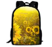 Multicolore Sac À Dos Scolaire Lumière Vive du Soleil De Tournesol Sac À Dos D'École Imperméable Daypack pour Scolaires, Randonnéebureau, Gym, 42X32X14Cm