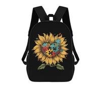 Multicolore Sac À Dos Tournesols Imprimés pour La Sensibilisation À l'Autisme Sac À Dos d'affaires Imprimé Cartable Scolaire pour Voyage, Scolaires, Trekking, 42X32X14Cm