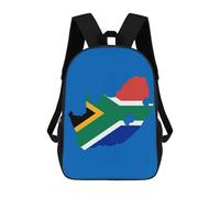 Multicolore Sacs D'École Loisir Carte du Drapeau De L'Afrique du Sud Sac À Dos d'affaires Grande Capacité Sacs À Dos pour Loisir, Trekking, Voyage, 42X32X14Cm