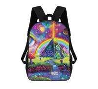 Multicolore Sacs D'École Loisir Champignon Magique Aux Yeux Maléfiques Pyramide Égyptienne Sac À Dos De Voyage Mignon Sacs À Dos pour Voyage, Loisir, Bureau, 42X32X14Cm
