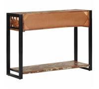 Multicolore Table console - CLARENCE - Meuble couloir - multicolore 100x35x75 cm - bois massif récupération CC570
