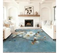 Multicolore Tapis Salon 40 x 60 cm, Antidérapant Et Lavable En Machine Tapis, Poil Ras Printemps Fraîcheur Fleurs Fleurs De Prunier Tapis Pour Exterieur Interieur Chambre Salle À Manger Bureau