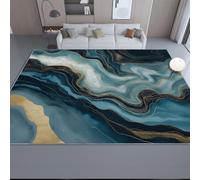 Multicolore Tapis Salon 50 x 80 cm, Antidérapant Et Lavable En Machine Tapis, Poil Ras Chic Élégant Effet Marbré Effet Vaguelettes Tapis Pour Exterieur Interieur Chambre Salle À Manger Bureau