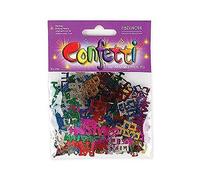 Multicolored Bat Mitzvah Confetti Decorations in Hebrew and English by Judaica Place