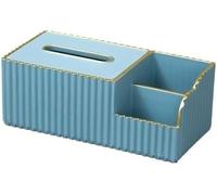 Multicoloured Rectangular Multifunctional Fashionable Tissue Box For Home Use(Blu)