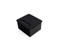 Emuca – Bloc multiprise encastrable Atom 14 – 4 prises (EU type F), USB, HDMI – 145×130 mm, noir