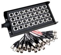 Multicore Cable Multipaire Boitier de Scene 24/8 Canaux XLR Professionnel 30m