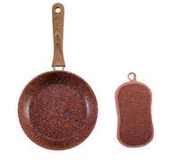 Multicouleur 24 cm Poêle granit Kitchenpro 20/24/28 cm Venteo - Revêtement en granit antiadhésif - Légère/maniable - 1 éponge