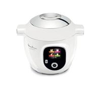 Moulinex, Cookeo Multicuiseur intelligent 6L, 80 recettes intégrées, Cuisson sans surveillance, Ecran intuitif, Guide de cuisson, Application MyMoulinex, 1600W, Blanc, 15 ans réparabilité CE854110