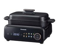 Panasonic NF-GM400 Multicuiseur Électrique 4-en-1, Frire, Cuisson Lente, BBQ, 1400W, 40-250°C, 9 Modes Automatiques, 4 Accessoires,Extracteur de Fumée, Lavable au Lave-Vaisselle, Cordon de 2,5m, Noir