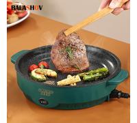 Multicuiseur électrique poêle électrique 220V maison Barbecue Steak frit poisson Omelette poêle antiadhésive Machine de cuisson 26cm