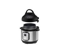 Instant Pot Duo Crisp Air Fryer, Cuiseur vapeur + cuiseur à riz, Argent, Noir