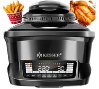 Multicuiseur KESSER® avec friteuse à air chaud 8 L et 16 programmes Appareil de cuisine - Griller, cuire, mijoter, cuire à la vapeur Fonction de préchauffage et de maintien au chaud Cuiseur à riz