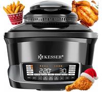 Multicuiseur KESSER® avec friteuse à air chaud 8 L et 16 programmes Appareil de cuisine - Griller, cuire, mijoter, cuire à la vapeur Fonction de préchauffage et de maintien au chaud Cuiseur à riz