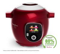 Multicuiseur - Moulinex - Cookeo+ Connect - Capacité 6 L - 200 recettes - Couleur Rouge