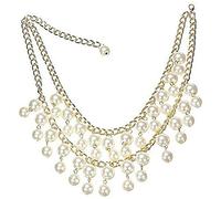 Multiculture Lot de 2 colliers de perles Broke Girls de Caroline, Perle, Perle