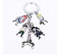 Multiculture - Porte-clés avec 5 figurines Chibi Anime - Pour les fans de Fairy Tail (Magicien)